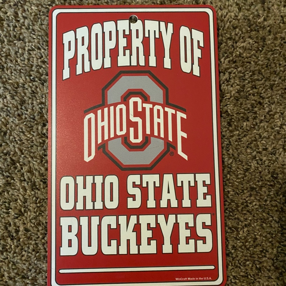 Ohio State Buckeyes Red Sign